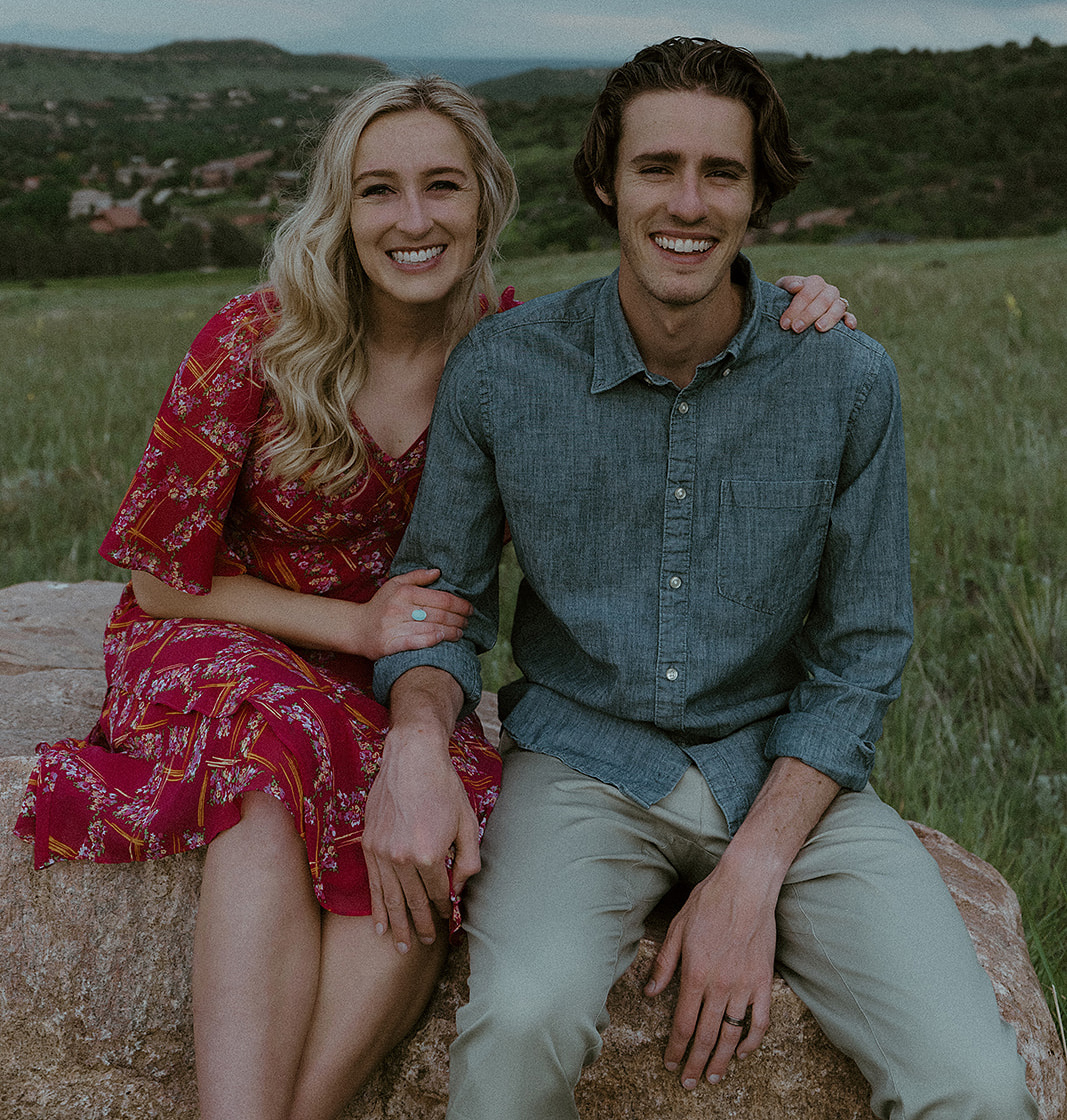 Coach Evan Verbal with his wife, Brooke