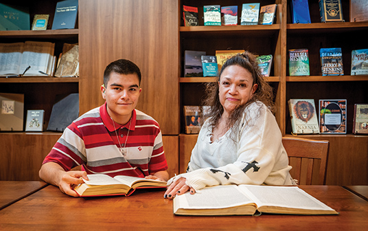 Rocky Jr. with his mother, Jaunita, at CCU