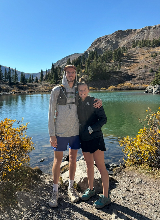 Coach Lyndsey Marshall with her husband, Noah.