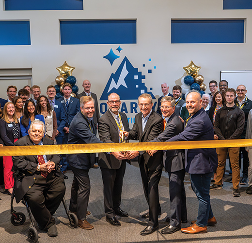 The ribbon cutting ceremony for the Quarry Lab